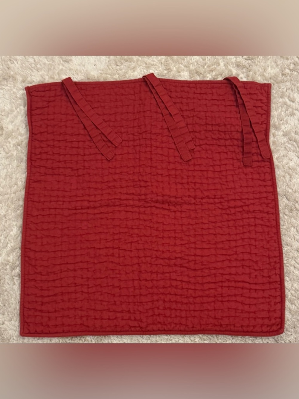 Pottery Barn Set of 2 Red Pillow Shams with ties